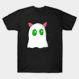 Cartoon Ghost Cat T-Shirt